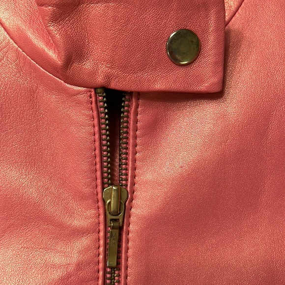 Cache peach pearl 100% leather jacket - Picture 10 of 12